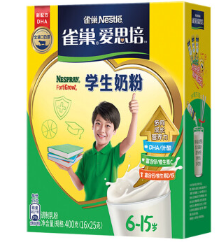 雀巢 学生奶粉 16*25g/盒