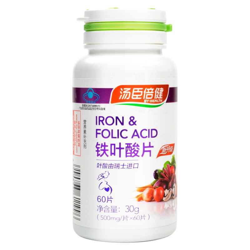 汤臣倍健 铁叶酸片 60片/瓶 