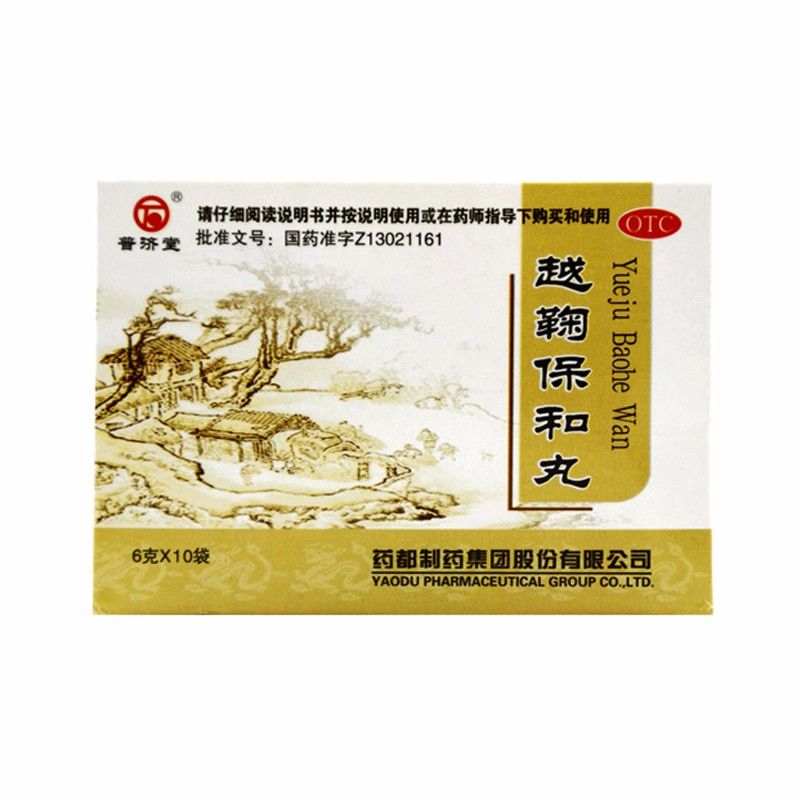 普济堂 越鞠保和丸 6g*10袋