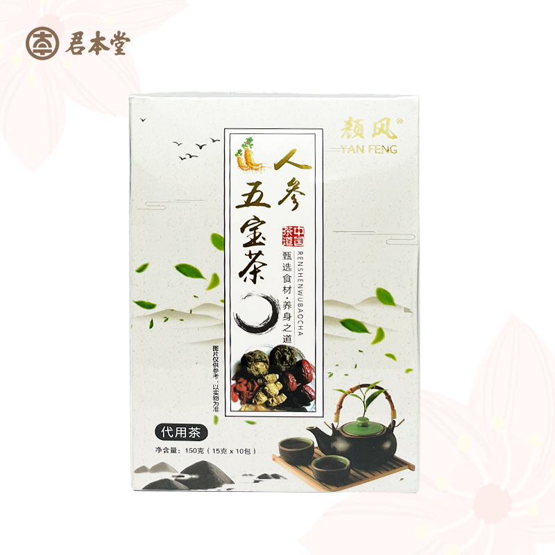  颜风 人参五宝茶 150克/盒