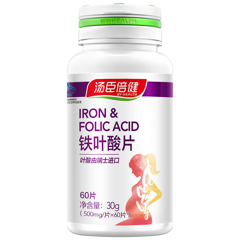 汤臣倍健 铁叶酸片  0.5g*60片/瓶